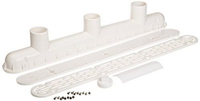 AQUASTAR POOL PRODUCTS INC, 32CDFL101 32" CHNL DRAIN WHITE W/SUMP FLAT GRATE 236 GPM FLOOR AT 3.