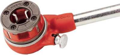 RIDGE R36505 Ridge Exposed Ratchet Threader Set, Model 12-R Ratcheting Pipe Threading Set of 1/8-Inch to 2-Inch NPT Pipe Threading Dies and Manual Ratcheting Pipe Threader with Carrying Case