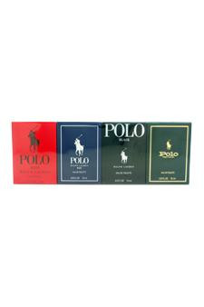 POLO M-GS-2811 LAUREN by LAUREN 4 PIECE GIFT SET - BLACK 0.5 OZ EAU DE TOILETTE, GREEN 0.5 OZ EAU DE TOILETTE, BLUE 0.5 OZ EAU DE TOILETTE, RED 0.5 OZ EAU DE TOILETTE MEN GIFT SET