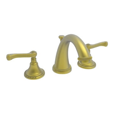 Ginger USA N1020/04 Brass 1020 Amisa Double Handle Widespread Lavatory Faucet with Metal Lev, Satin Brass (PVD)