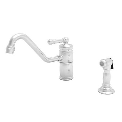 Ginger USA N941/15 Brass 941 Nadya Single Handle Kitchen Faucet with Sidespray, Polished Nickel