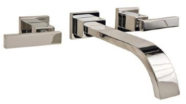 Ginger USA N3-2041/26 Brass NB3-2041-26 Polished Chrome Secant Wall Mount Lavatory Faucet Only, Lever Handles