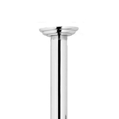Ginger USA N517-10/15 Brass 517-10 10" x 1/2" Ceiling Mount Shower Arm with Escutcheon, Polished Nickel