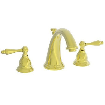 Ginger USA N850C/01 Brass 850C Seaport Double Handle Widespread Lavatory Faucet with Metal L, Forever Brass
