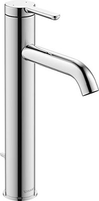 Duravit C.1 Single handle lavatory faucet L, with pop-up and drain assembly