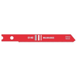 MILWAUKEE MLW48-42-0140 2-3/4-Inch, 24 Teeth per Inch, High Speed Steel Jig Saw Blades, 5-Pack
