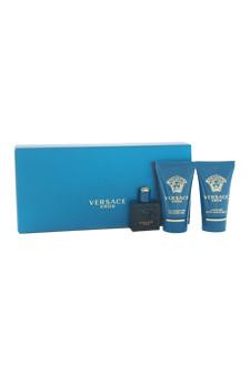 VERSACE M-GS-2819 EROS by 3 PIECE SET Gift Set - 0.17 OZ EAU DE TOILETTE, 0.8 OZ SHOWER GEL, 0.8 OZ AFTER SHAVE BALM MEN GIFT SET
