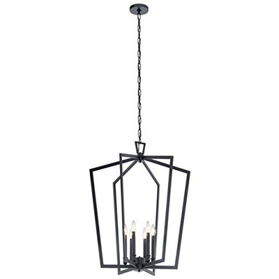 Kichler Abbotswell(TM) 6 Light Chandelier Black 43495BK