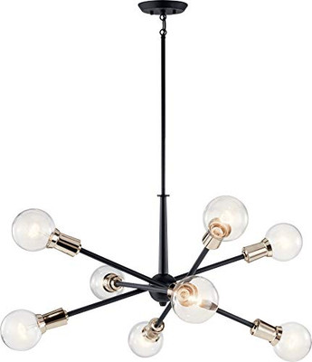 Kichler Armstrong(TM) 8 Light Chandelier Black 43118BK