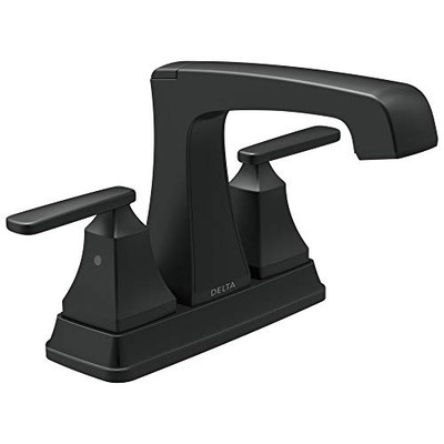 Delta Ashlyn: Two Handle Tract-Pack Centerset Lavatory Faucet - Matte Black 2564BLTPDST