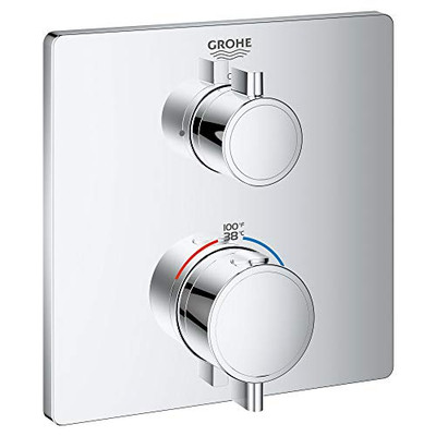 Grohe Grohtherm Square Dual Func Thm Trim Grohe Chrome 24111000