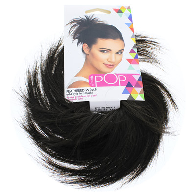 Hairdo I0085829 Pop Feather Wrap, R6 Dark ChoCo late