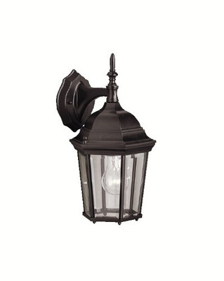 KICHLER 9650BK Lighting Madison 1-Light Outdoor Wall Lantern, Black Finish with Clear Glass