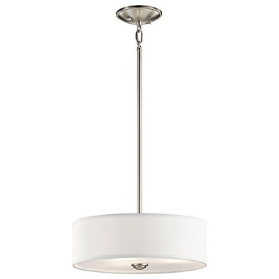 KICHLER 43675NI  One Light Semi Flush Mount