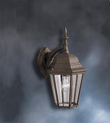 KICHLER 9655TZ Lighting Madison - One Light Outdoor Wall Bracket, Tannery Bronze Finish with Clear Beveled Glass