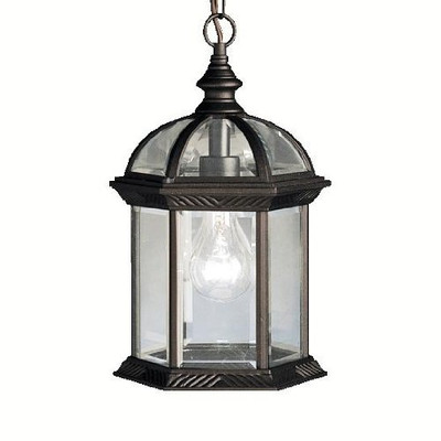 KICHLER 9835BK , Barrie, Outdoor Hanging Pendant, 100 Watts, Black