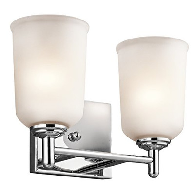 KICHLER 45573CH  2-Light Wall Mount Bath, 2 Arm