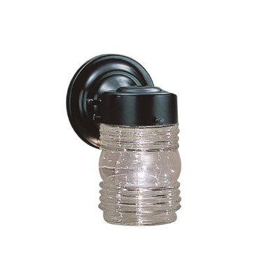 KICHLER 1148BK  Outdoor 1-Light 7.5" Small Outdoor Wall in Black Finish 12-Pack