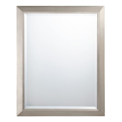 KICHLER 41011NI Rectangular Brushed Nickel Wall Mirror - 24W x 30H in.