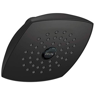 Delta Universal Showering Components Raincan Single-Setting Touch-Clean Shower Head - Matte Black RP64859BL