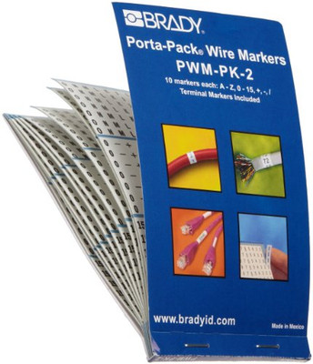 BRADY 262-31202 PORTA-PACK WIRE MARKERS LEGEND: A-Z 0-15 + - /