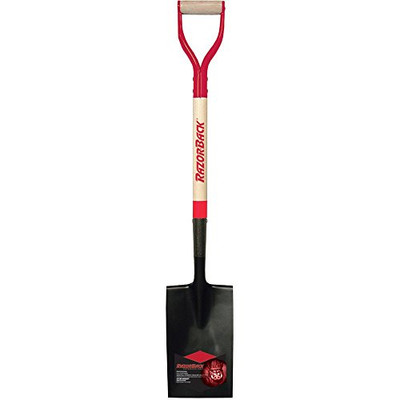RAZOR-BACK 027-46201 BORDER SPADE W/ WOOD HANDLE AND STEEL D-GRIP