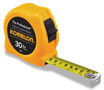Komelon 416-4930 30X1 YELLOW CASE STEELPOWER TAPE NYLON COATED