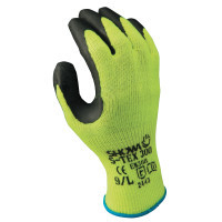 SHOWA 845-S-TEX300L-09 DISP ER PALM COATING- HIVIS YELLOW/BL DZ6