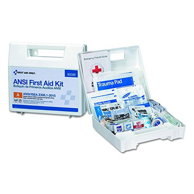 FIRST AID ONLY 579-90588 25 PERSON FIRST AID KT ANSI A  PL CA W/DIVIDERS