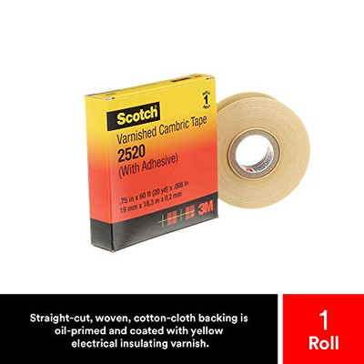 3M 500-048367 2520 VARNISHED CAMBRICTAPE 3/4X60