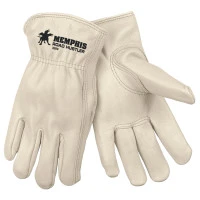 MEMPHIS GLOVE 127-3200M GRAIN LEATHER CREAM COLOR ELASTIC BK