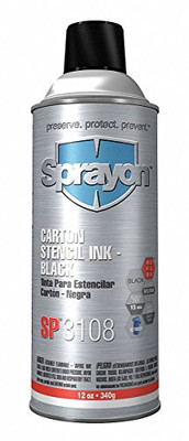 SPRAYON 425-SC3108000 16-OZ. BLACK AEROSOL STENCIL INK