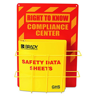 BRADY 262-121370 GHS CENTER  20IN H X 14IN W X 4.5IN D  YELLOW/RD