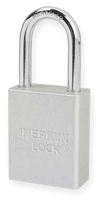AMERICAN LOCK 045-A1106CLR SILVER ALUM PADLOCK 1-1/2IN WIDE;1-1/2IN SHCKL