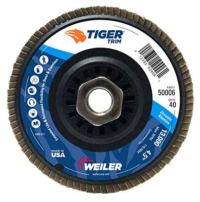 WEILER 804-50006 4-1/2 X 5/8-11 TYPE 29STYLE GR. WHEEL 40 GRIT