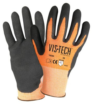 WELLS LAMONT 815-Y9296M VIS TECH HI VIS CUT RESISTANT  NITR COATING M
