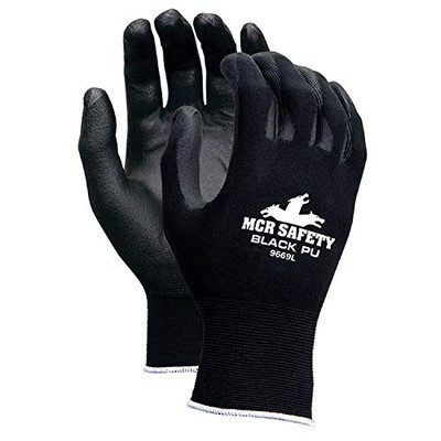 MEMPHIS GLOVE 127-9669S BLACK NYLON BLACK PU 13GA