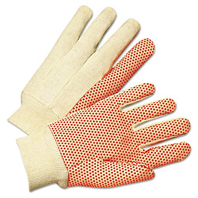 ANCHOR BRAND 101-1090 ANCHOR CANVAS GLOVE W/ ORANGE PVC DOTS