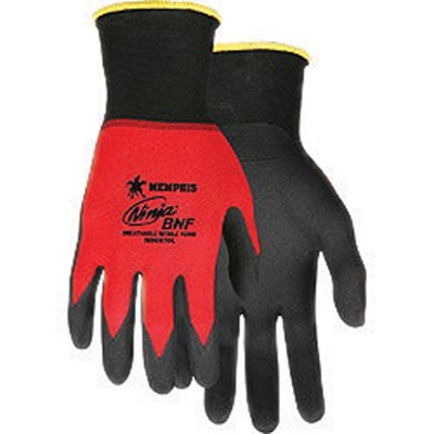 MEMPHIS GLOVE 127-N96970XXL NINJA BNF 18 GA  RED NYLON/SPAN SHELL  BLACK BRE