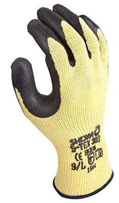 SHOWA 845-S-TEX303L-09 DISP ER PALM COATING- YELLOW/BLACK CO DZ6