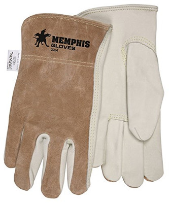 MEMPHIS GLOVE 127-3204M (10DZ/CASE) GRAIN DRVR/SPLIT BK/KEVLAR/SELF HEM