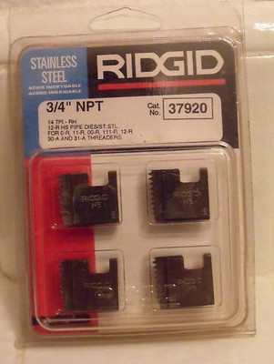 RIDGE R37920 Ridge Manual Pipe Threader Die, High Speed, for Stainless Steel Right Hand, 3/4-Inch