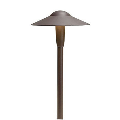 KICHLER 15811AZT27R Lighting 16" 4.3W 1 LED 2700K Short Dome Path Light, Textured Architectural Bronze Finish