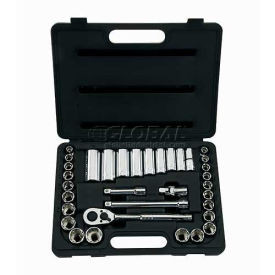 Proto B983444 Proto Hand Tools 34 Piece 3/8" Drive Mechanics Tool Set with SAE Sockets