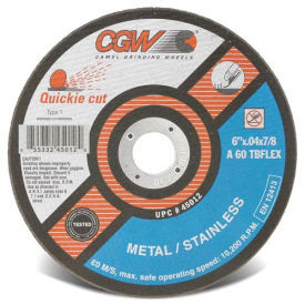 CGW Camel Grinding Wheels Inc. B481740 CGW Abrasives Cut-Off Wheel 6 x 7/8 60 Grit Type 1 Zirconia Aluminium Oxide