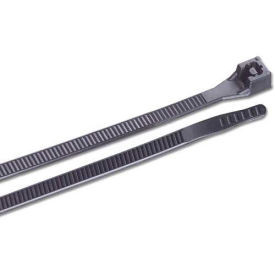 GARDNER BENDER B524340 Doublelock Cable Tie, 6 Inch., Tensile Strength, Wire / Cord Management Industrial and Household Use, Nylon Zip Tie, 100 Pk., UV Resistant Black