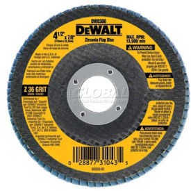 DeWalt B1036884 4-1/2-Inch by 7/8-Inch 36 Grit Zirconia Angle Grinder Flap Disc