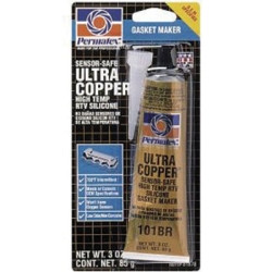 ITW PERMATEX INC PTX81878 #101 Sensor Safe Ultra Copper Max Temp RTV Silicone Gasket Maker, 3 Ounce Tube Carded