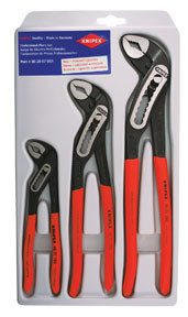 Knipex KNT-002007US1 3-Piece Alligator Pliers Set (7-Inch, 10-Inch, & 12-Inch)