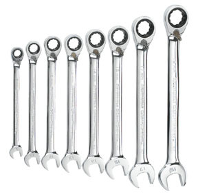 GearWrench KDT-9543 Metric Reversible Combination Ratcheting Wrench Set - 12 Point